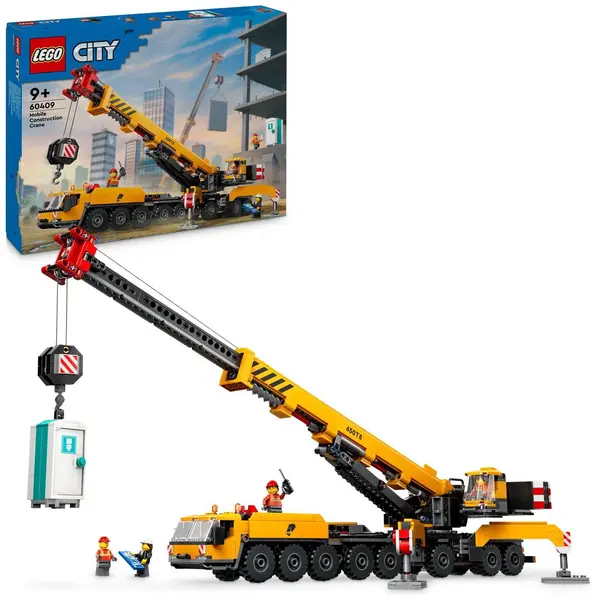 Image of LEGO LEGO City Yellow Mobile Construction Crane Toy Set 60409