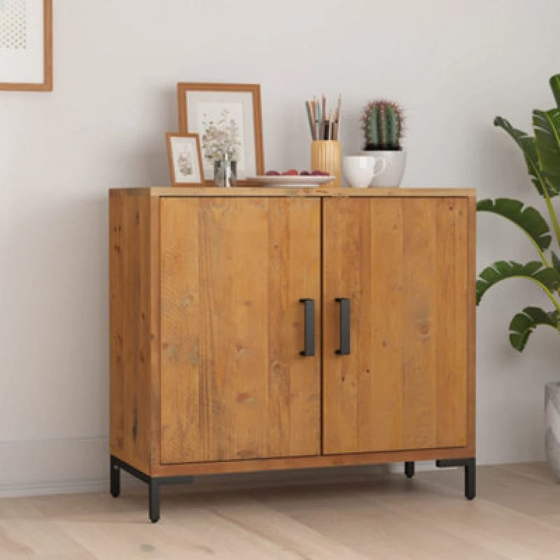 Image of Vidaxl Sideboard Brown 75X35X70 Cm Solid Pinewood, Brown 349923