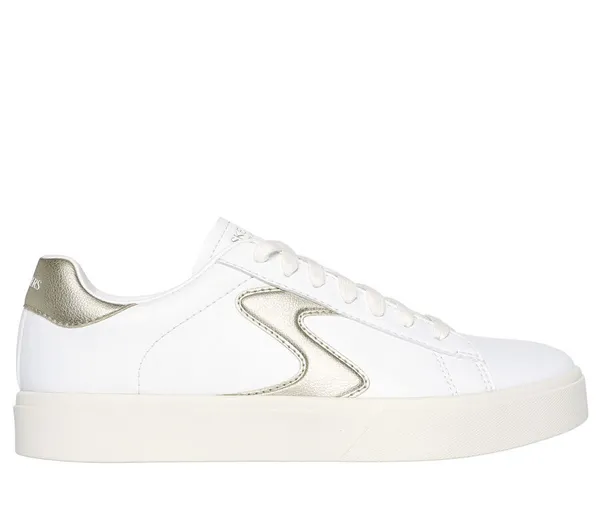 Image of Skechers Womens Eden LX - Beaming Glory Trainers UK Size 4 (EU 37) White Gold SKE2344-WTGD-4