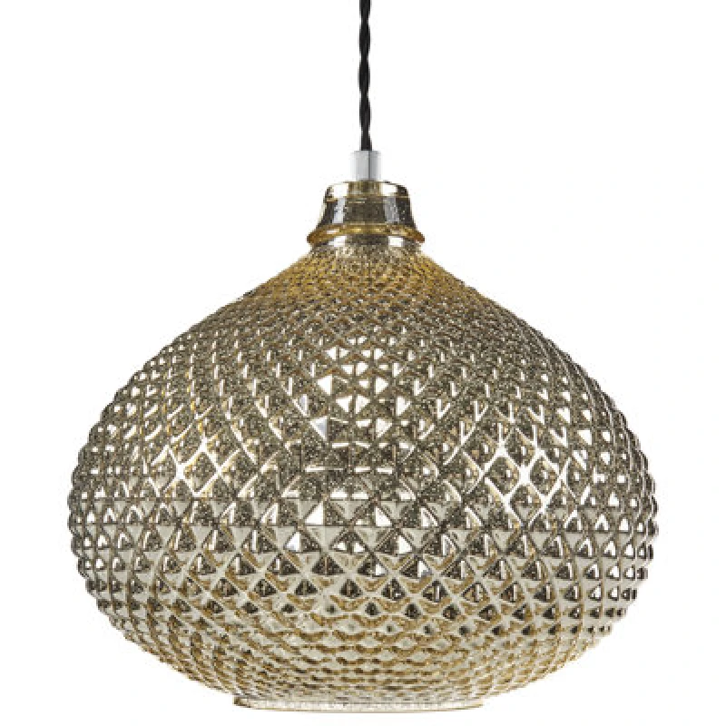 Image of Beliani Glam Pendant Lamp Madon Glass Gold
