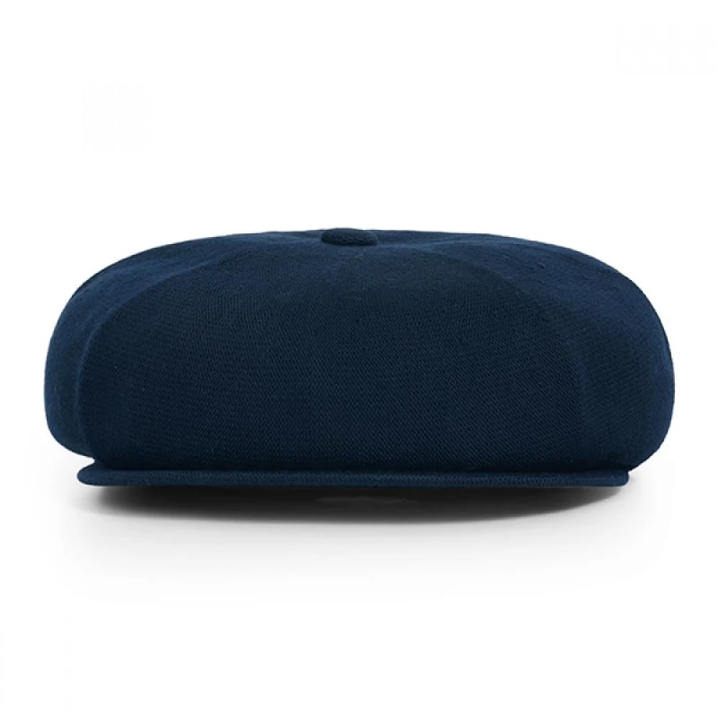 Image of TrendMecca Watches Kangol K3217ht Dk Blue Bamboo Hawker Wool Newsboy Cap Octagonal Hat K3217HT DK Blue (XL)