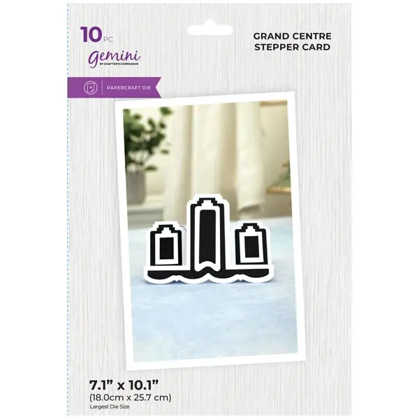 Image of Gemini Dimensionals Shaped Card Die Set Grand Centre Stepper Card Set of 10