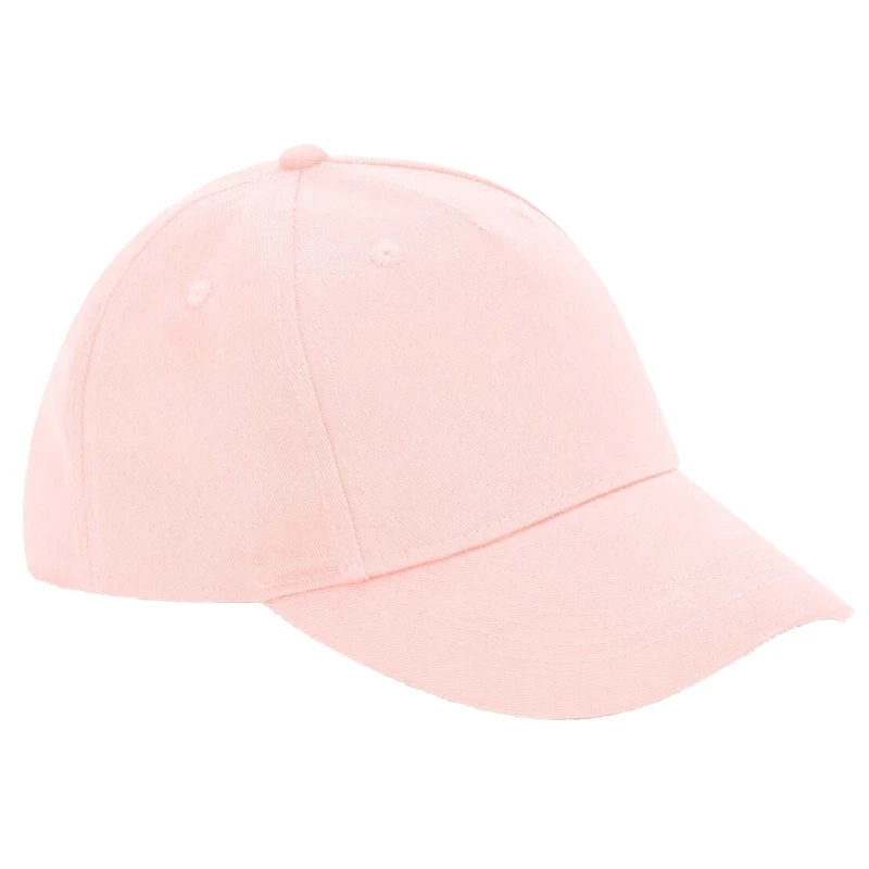 Image of Beechfield 5 Panel Cotton Baseball Cap in Pink Pink Unisex One Size