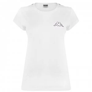 Image of Kappa Tape T Shirt Ladies - White