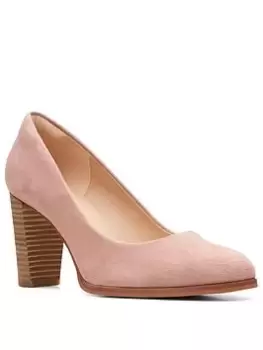 Image of Clarks Kaylin Cara 2 Shoes - Rose Suede, Rose, Size 7, Women