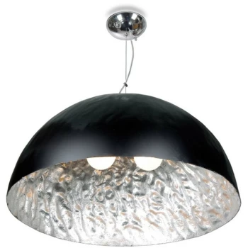 Image of Linea Verdace Lighting - Linea Verdace Moon Face 3 Light Dome Pendant Ceiling Lights Black