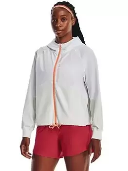 Image of Under Armour Woven Full Zip Jacket, White/Multi Size M Women