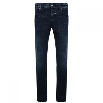 Image of Diesel Sleekner Distressed Jeans - Dark Rinse 02