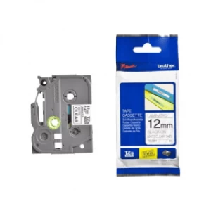 Image of Brother TZE-M31 P-touch Black on Silver Matt Laminated Tape 12mm x 5m