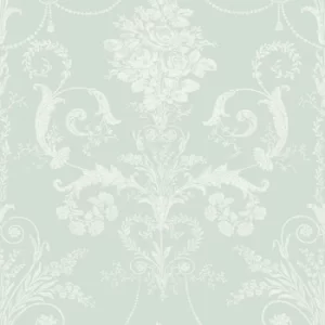 Image of Laura Ashley Josette Duck Egg Wallpaper