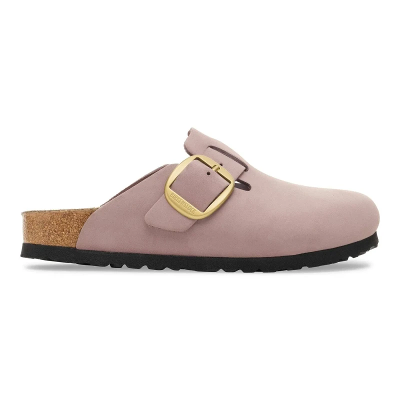 Image of Birkenstock Womens chunky buckle nubuck leather sandals Birkenstock Boston Violet Female 38 Etroit