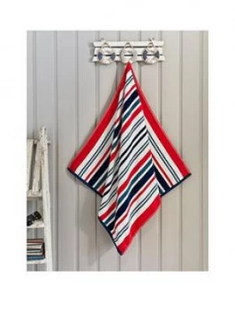 Image of Deyongs Marbielle Cotton Beach Towel - Blue