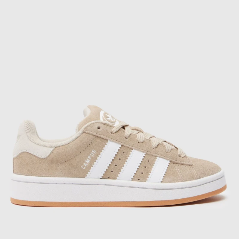 Image of adidas White & Beige Campus 00s Youth Trainers White & Beige UK 4 (EU 36?)