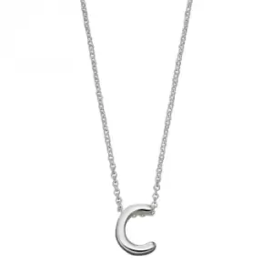 Image of Initial C Plain Silver Initial Necklace N4430