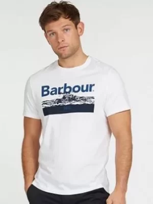 Image of Barbour Isle Graphic T-Shirt, White Size M Men