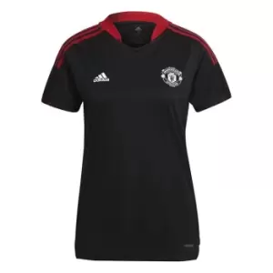 Image of adidas Manchester United Training Top 2021 2022 Ladies - Black