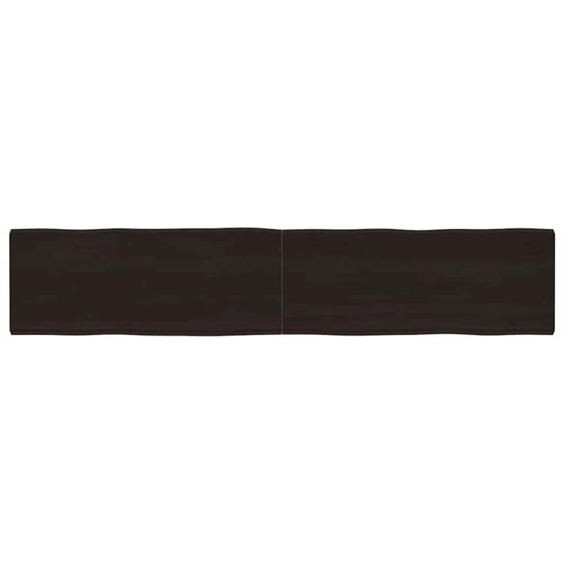 Image of Vidaxl Table Top Dark Brown 200X40X(2-6) Cm Treated Solid Wood Live Edge, Brown 364047