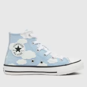 Image of Converse Pale Blue Hi Cloud Gazer Girls Junior Trainers
