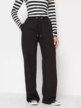 Image of Long Tall Sally Black Wide Leg Jogger 34", Black, Size 8, Length 36, Women