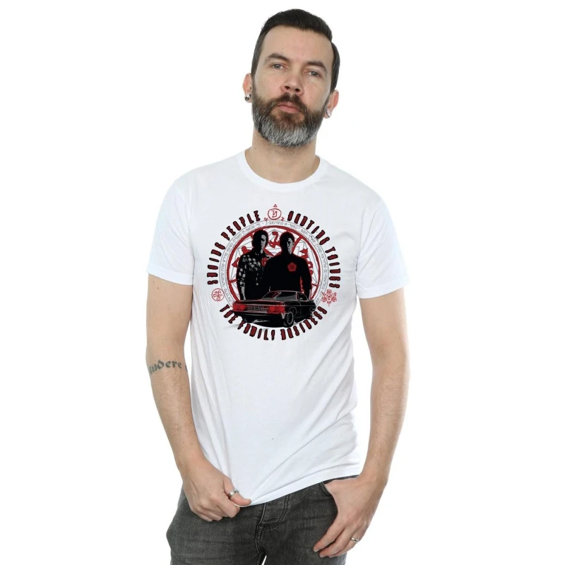 Image of Supernatural Supernatural Men Family Business T-Shirt in White Size: Small White S Male 5057736412824