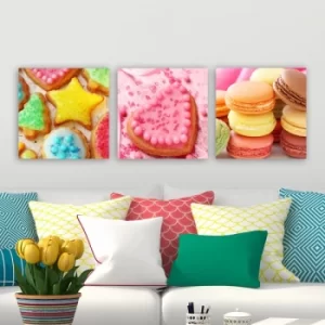 Image of DRPRC19 Multicolor Decorative Canvas Painting (3 Pieces)