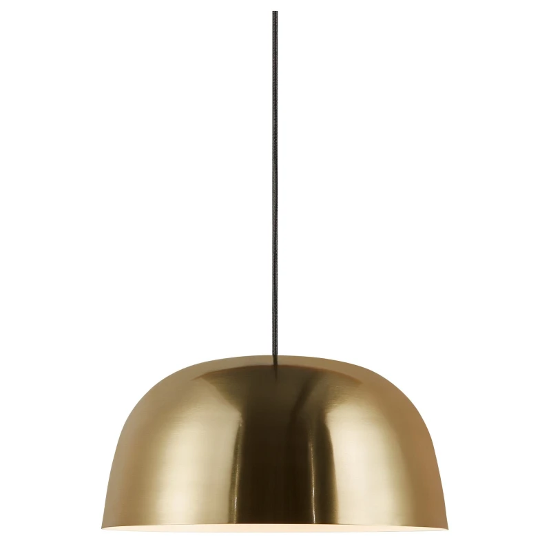 Image of Nordlux Cera Indoor Pendant Light Brass Metal E27 White Inner - Mains Powered, IP20 in Gold Gold Unisex