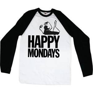 Image of Happy Mondays - Logo Unisex Medium T-Shirt - Black,White