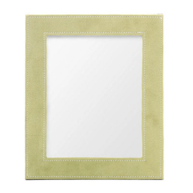Image of Premier Housewares Light Green Faux Suede Photo Frame Green