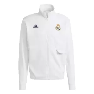 Image of adidas Real Madrid Anthem Jacket 2023 2024 Adults - White