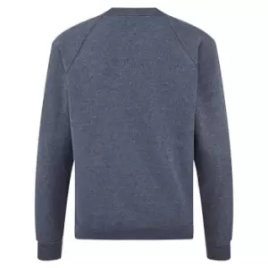 Image of Fruit Of The Loom Childrens Unisex Raglan Sleeve Sweatshirt (12-13) (Heather Navy)