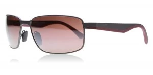 Image of Maui Jim Backswing Sunglasses Satin Dark Gunmetal / Burgundy STG-BG Polariserade 61mm