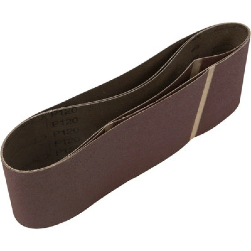 Image of Loops 3 PACK - 100mm x 610mm Sanding Belts - 120 Grit Premium Cloth Backed Grind Loop Multi