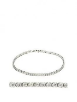 Image of Moissanite 9Ct White Gold 2.5Ct Stone Tennis Bracelet