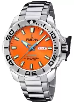 Image of Festina F20665/5 Mens Diver (46.3mm) Orange Dial / Watch