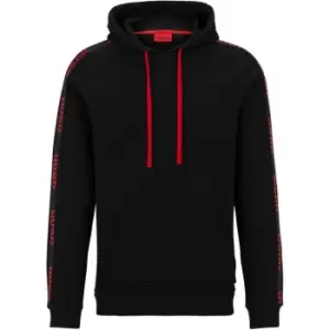 Image of Hugo Sporty Logo Hoodie 10251705 01 - Black