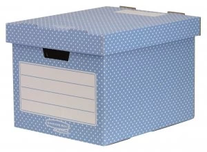 Image of Fellowes Bankers Box Style 4 Pack Home Storage Box Green.