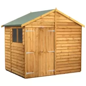 Image of Power Sheds 6 x 8ft Double Door Apex Overlap Dip Treated Shed