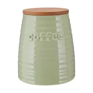 Image of Coffee Canister in Green Dolomite/Bamboo