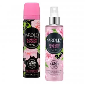 Image of Yardley London Cherry Blossom and Peach Fragrance Mist Gift Set