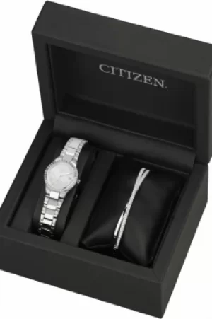 Image of Ladies Citizen Silhouette Crystal Gift Set Eco-Drive Watch EW1990-58D-SET