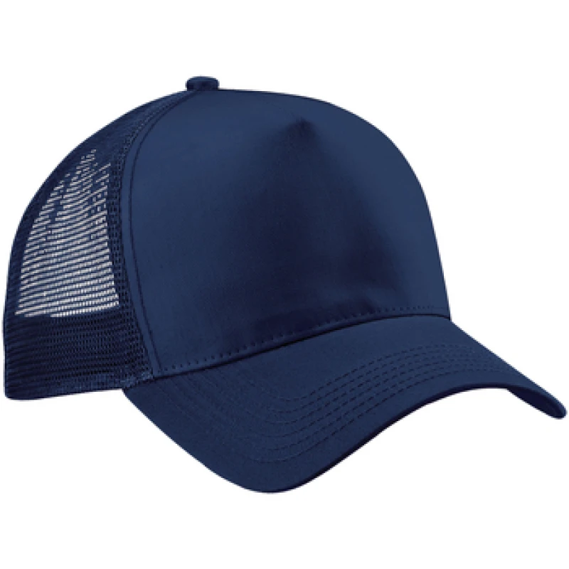 Image of Beechfield Beechfield Men Snapback Trucker Cap in Navy Navy One Size Male 5063377408027