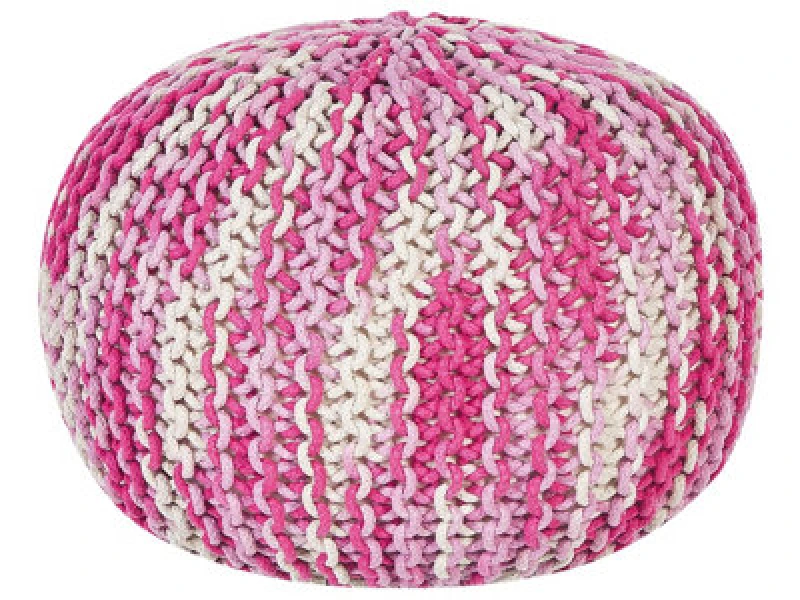 Image of Beliani Pouffe Conrad Cotton Pink