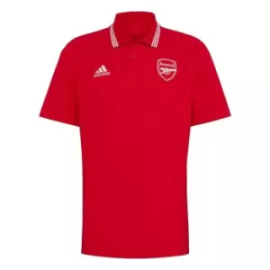 Image of adidas Arsenal 3-Stripes Polo Shirt Mens - Red