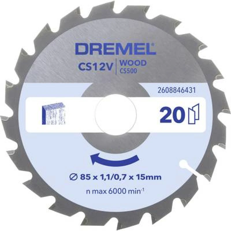 Image of Dremel DREMEL Holz Kreissaegeblatt 85mm CS500 2608846431​ Circular saw blade 2608846431​