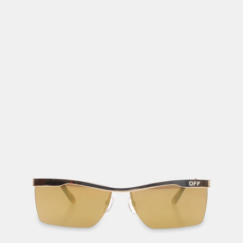 Image of Off White Rimini Sun Square Sunglasses Gold Mirror unisex One Size