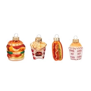 Image of Sass & Belle (Set of 4) Fun Fast Food Shaped Baubles