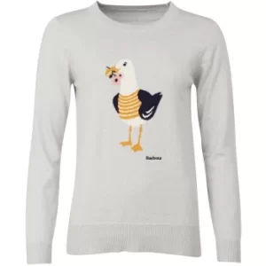 Image of Barbour Womens Patterson Knit Pale Grey Marl 10