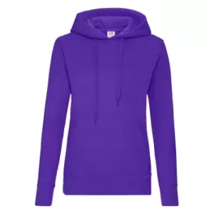 Image of Fruit Of The Loom Mens Hooded Sweatshirt / Hoodie (L) (Purple)