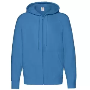 Image of Fruit Of The Loom Mens Lightweight Full Zip Jacket / Hoodie (S) (Azure Blue)