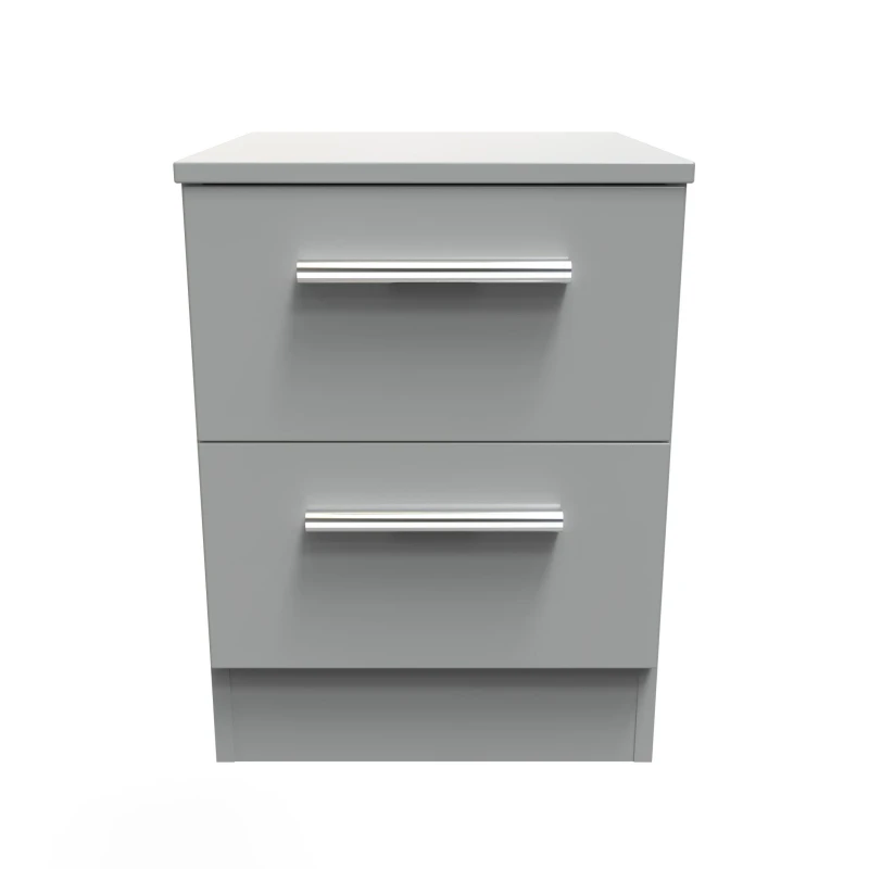 Image of Swift Morgan Ready Assembled Kids 2 Drawer Bedside Table Grey WPZIK Unisex